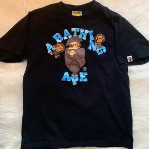 A Bathing Ape Baby Milo Blue Fire Tee
